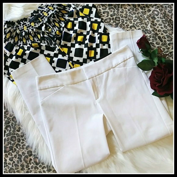 SALE! NWD Cynthia Rowley White Cropped Ankle Pants - Picture 2 of 6